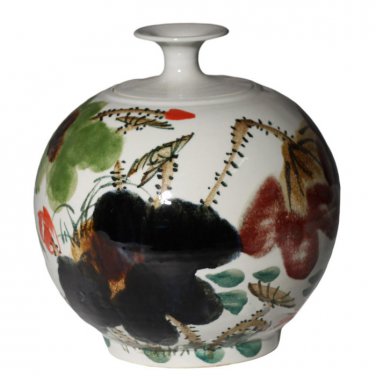 Jingdezhen unusual kiln changed lotus porcelain kitchen storage jars