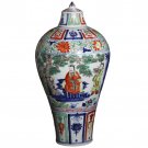 Vintage Yuan dynasty colorful ceramic vase ornaments for living room