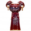 Jun porcelain official kiln red double eared golden toad ceramic vase Jun porcelain official kiln red double eared golden toad ceramic vase
