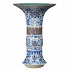 Blue enamel tangled branches ceramic vase ornament for living room