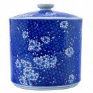 Jingdezhen large blue ceramic sealed tea cans storage pots storage jar