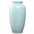 Designer hand painted thin tire mint green chinese porcelain vase Designer hand painted thin tire mint green chinese porcelain vase