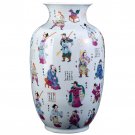 Vintage chinese ceramic flower vases and ornaments with figure painted