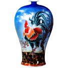 Designer large hand painted ceramic flower vase with cock lving room Designer large hand painted ceramic flower vase with cock lving room