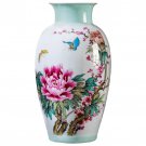 Designer hand-painted chinese ceramic vase with butterfly and flower