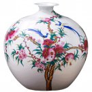 Hand painted retro Chinese ceramic flower vase ornaments living room