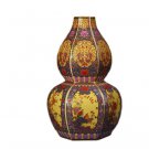 Antique six-sided birds and flowers painting enamel porcelain vase