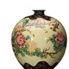 Designer hand painted pastel ceramic vases with birds and flowers