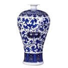 Large vintage qing dynasty yong zheng blue and white ceramic vase
