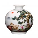 Small vintage pottery flower vases and ornaments with sheep on
