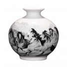 Small vintage pottery flower vases and ornaments with horses on Small vintage pottery flower vases and ornaments with horses on