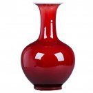 Chinese big burgundy red floor ceramic flower vases for home