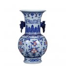 Vintage qing dynasty qian long blue and white ceramics vases for home Vintage qing dynasty qian long blue and white ceramics vases for home