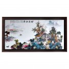 Jiangnan scenery dining room sofa background wall ceramic painting