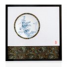 Framed porcelain plate painting home living room decorative mural