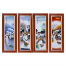 Jiangnan Town porcelain plate painting hanging sofa background wall