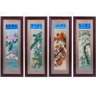 Birds and flowers porcelain hanging plate painting living room