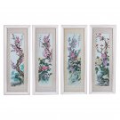 Flowers porcelain hanging plate painting living room wall background