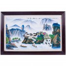 Colorful landscape porcelain plate painting iiving room home wall