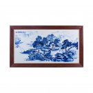 Hand painted blue and white porcelain plate painting dining room home