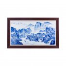 Jingdezhen hand painted blue and white porcelain plate painting villa