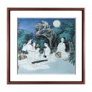 Designer hand-painted figures porcelain plate painting for bedroom