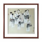 Jingdezhen hand painted figures ceramic plate painting sofa background