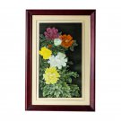 Jingdezhen hand painted peony ceramic plate painting wall background