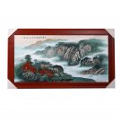 Hand-painted landscape ceramic porcelain plate painting restaurant
