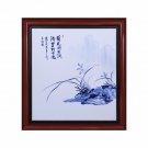 Jingdezhen ceramic blue orchid porcelain plate painting living room