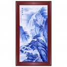 Jingdezhen Hand-painted landscape porcelain plate painting hanging