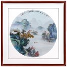 Hand painted porcelain plate painting modern background wall