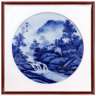 Jingdezhen hand-painted landscape porcelain plate painting living room