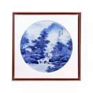 Hand-painted landscape creative hanging porcelain plate painting
