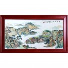 Hand-painted landscape porcelain plate painting decorative murals