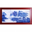 Jingdezhen hanging porcelain plate painting landscape living room