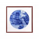 Hand-painted blue and white porcelain plate painting wall decoration