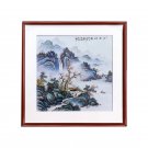European blue and white hanging ceramic plate painting living room