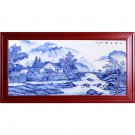 Hand painted landscape ceramic plate painting home decorations