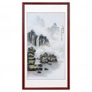 Jingdezhen pastel mountain township cloud porcelain plate painting