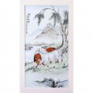 Horse to success ceramic plate painting dining room restaurant