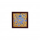 China blue and white dragon yellow background porcelain plate painting