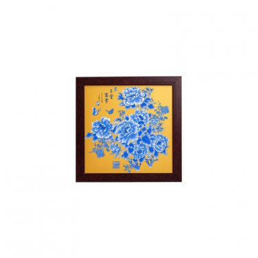 Chinese blue and white flowers ceramic porcelain painting home
