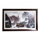 Jingdezhen ancient village and bridge ceramic plate painting home