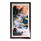 Jingdezhen waterfall landscape ceramic plate painting living room home