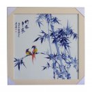 Jingdezhen birds and bamboo ceramic painting hotel club teahouse home