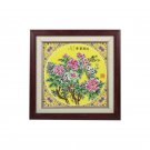 Jingdezhen yellow pastel birds and ponies porcelain plate painting