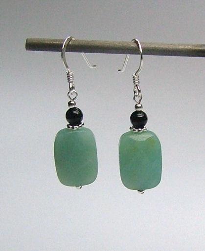 Onyx & Amazonite Earrings