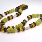 Serpentine, Tiger's Eye, Smoky Quartz, Citrine & Freshwater Cultured Pearls Necklace