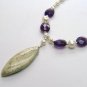  Jasper, Amethyst & Freshwater Cultured Pearl Necklace - 925